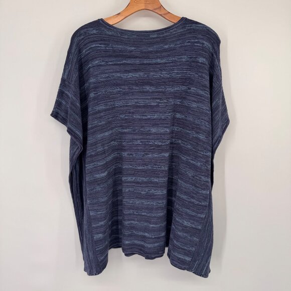 Pure Jill Womens Striped Blue Knit Top sweater Cotton size medium s/m - Picture 8 of 11